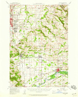 Stayton, Oregon 1957 (1959) USGS Old Topo Map Reprint 15x15 OR Quad 282913