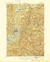 Toledo, Oregon 1942 (1946) USGS Old Topo Map Reprint 15x15 OR Quad 282971