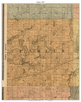 Fabius, Michigan 1897 Old Town Map Custom Print - St. Joseph Co.