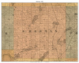 Sherman, Michigan 1897 Old Town Map Custom Print - St. Joseph Co.