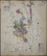 Leominster Massachusetts 1958 - Fire Insurance Index - Old Map Reprint
