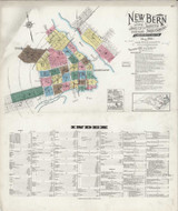 New Bern North Carolina 1924 - Fire Insurance Index - Old Map Reprint