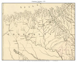 Cherokees Territory, 1775 - South Carolina Precincts Custom Mouzon - NC State Maps