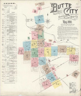 Butte Montana 1890 - Fire Insurance Index - Old Map Reprint