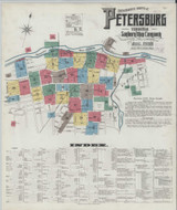 Petersburg Virginia 1908 - Fire Insurance Index - Old Map Reprint