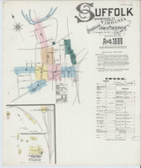 Suffolk Virginia 1889 - Fire Insurance Index - Old Map Reprint