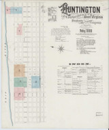 Huntington West Virginia 1889 - Fire Insurance Index - Old Map Reprint