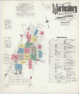 Martinsburg West Virginia 1913 - Fire Insurance Index - Old Map Reprint