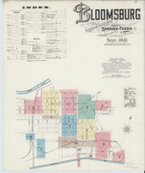 Bloomsburg Pennsylvania 1891 - Fire Insurance Index - Old Map Reprint