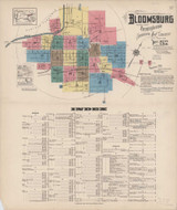 Bloomsburg Pennsylvania 1922 - Fire Insurance Index - Old Map Reprint