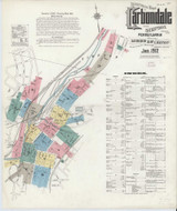 Carbondale Pennsylvania 1912 - Fire Insurance Index - Old Map Reprint