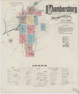 Chambersburg Pennsylvania 1887 - Fire Insurance Index - Old Map Reprint