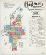 Chambersburg Pennsylvania 1899 - Fire Insurance Index - Old Map Reprint