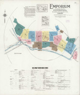 Emporium Pennsylvania 1925 - Fire Insurance Index - Old Map Reprint