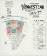 Homestead Pennsylvania 1896 - Fire Insurance Index - Old Map Reprint