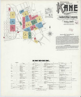 Kane Pennsylvania 1909 - Fire Insurance Index - Old Map Reprint