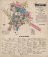 Meadville Pennsylvania 1922 - Fire Insurance Index - Old Map Reprint