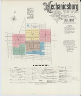 Mechanicsburg Pennsylvania 1890 - Fire Insurance Index - Old Map Reprint