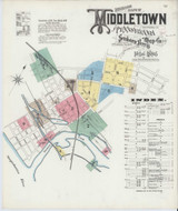 Middletown Pennsylvania 1896 - Fire Insurance Index - Old Map Reprint
