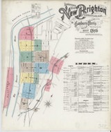 New Brighton Pennsylvania 1896 - Fire Insurance Index - Old Map Reprint