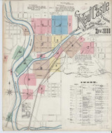 New Castle Pennsylvania 1888 - Fire Insurance Index - Old Map Reprint