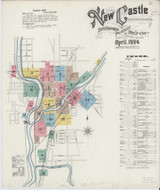 New Castle Pennsylvania 1894 - Fire Insurance Index - Old Map Reprint