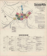 Osceola Mills Pennsylvania 1921 - Fire Insurance Index - Old Map Reprint