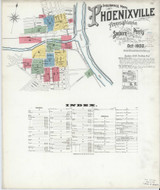 Phoenixville Pennsylvania 1900 - Fire Insurance Index - Old Map Reprint