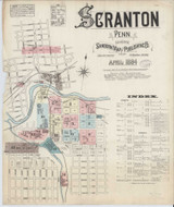 Scranton Pennsylvania 1884 - Fire Insurance Index - Old Map Reprint