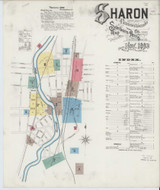 Sharon Pennsylvania 1893 - Fire Insurance Index - Old Map Reprint