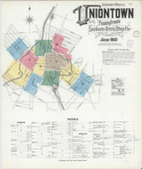 Uniontown Pennsylvania 1901 - Fire Insurance Index - Old Map Reprint