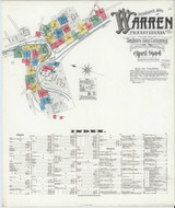 Warren Pennsylvania 1904 - Fire Insurance Index - Old Map Reprint