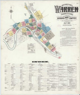 Warren Pennsylvania 1912 - Fire Insurance Index - Old Map Reprint