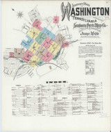 Washington Pennsylvania 1896 - Fire Insurance Index - Old Map Reprint