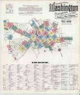 Washington Pennsylvania 1909 - Fire Insurance Index - Old Map Reprint