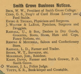 Smith Grove Directory, Kentucky 1877 Old Town Map Custom Print - Warren Co.