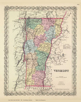 Vermont - 1856 Colton World Atlas