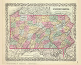 Pennsylvania - 1856 Colton World Atlas