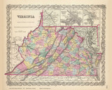 Virginia - 1856 Colton World Atlas