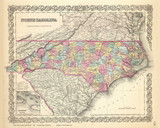 North Carolina - 1856 Colton World Atlas