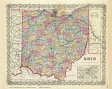 Ohio - 1856 Colton World Atlas
