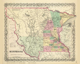 Minnesota - 1856 Colton World Atlas