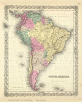 South America - 1856 Colton World Atlas
