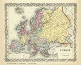Europe - 1856 Colton World Atlas