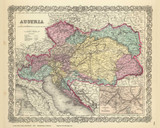 Austria - 1856 Colton World Atlas