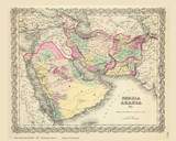 Persia, Arabia, etc - 1856 Colton World Atlas
