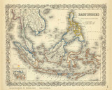East Indies - 1856 Colton World Atlas