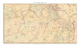 Part of Norfolk County, Massachusetts 1867 Old County Map Custom Print - Boston Environs