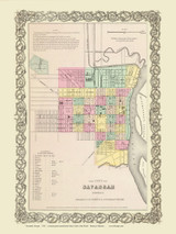 Savannah - 1856 Colton World Atlas Custom Print