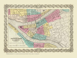 Pittsburgh - 1856 Colton World Atlas Custom Print